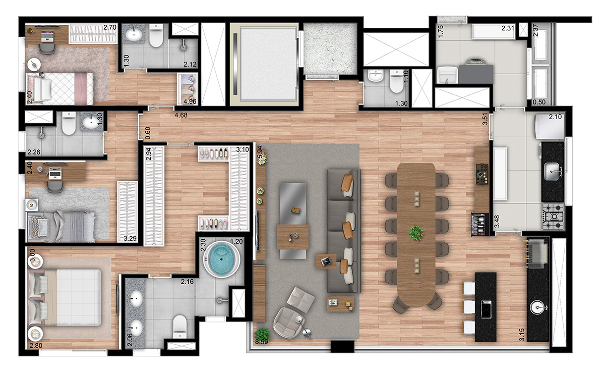 WDS_DOM IPIRANGA_PH APTO FINAL 01_3 DORM DECORADO (145M²)_HR